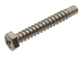 Self Tapping Screw Hexagon Head Pozidriv Cross Recessed With Pilot End Stainless Steel