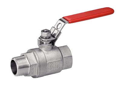 2 Pieces Ball Valve With Full Bore - Male / Female Bsp