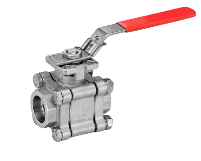 3 Pieces Ball Valve With Iso Mounting Pad - Full Bore - Sw Or Bw Ends