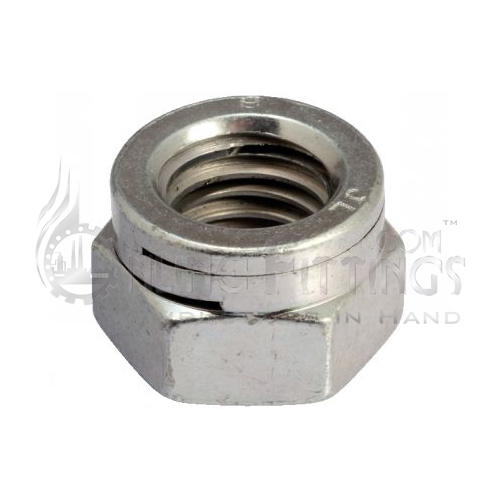 Prevailing Torque Type Hexagon Nut With Two Slots All Metal